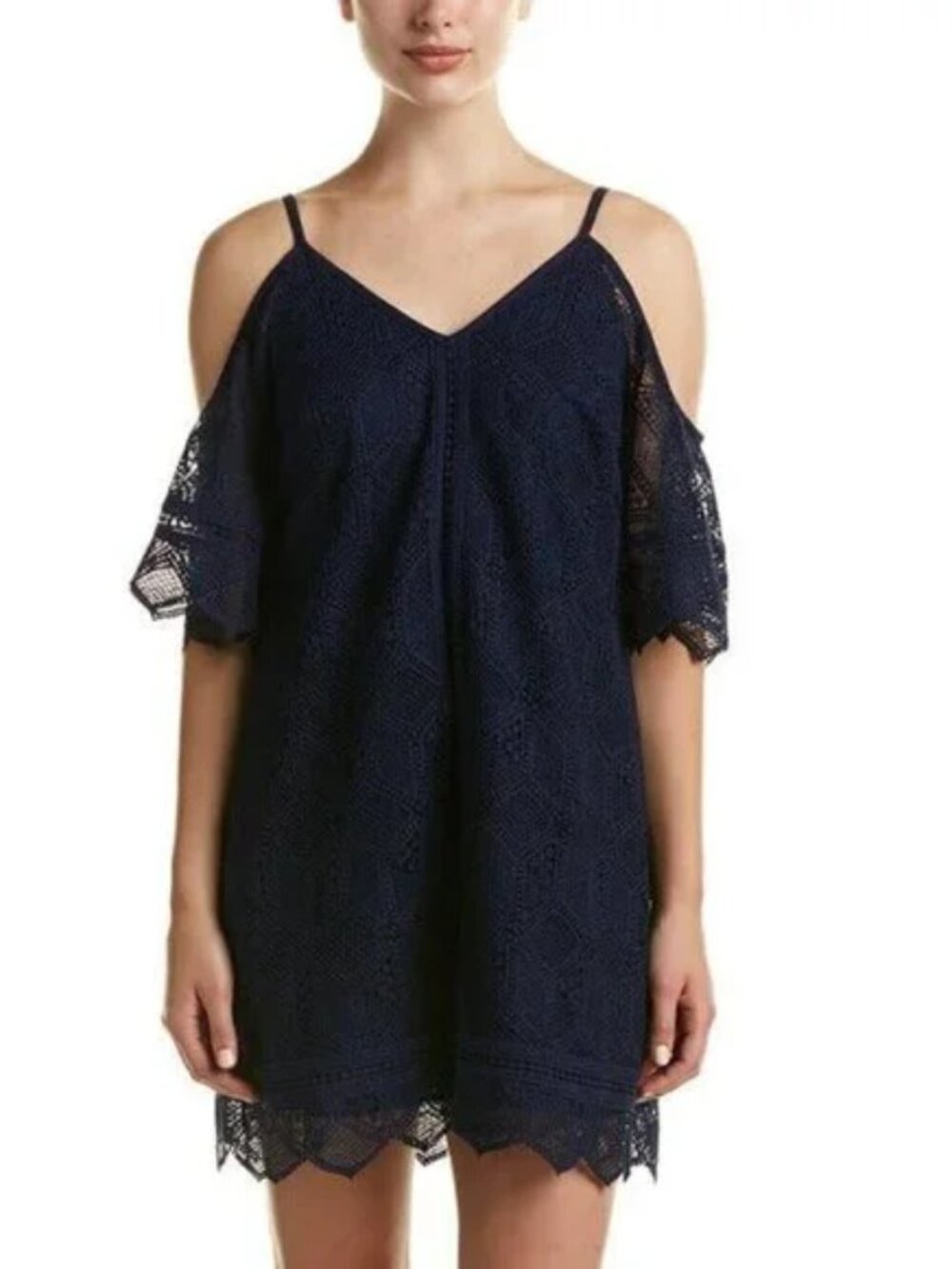 Laundry by Shelli Segal Cold Shoulder Trapeze Venise Dress
